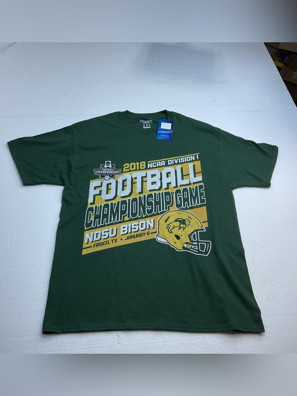 Champion Green North Dakota State Bison 2018 Football Championship L  Tshirt
